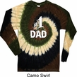 Number 1 Dad Long Sleeve Tie Dye Shirt