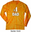 Number 1 Dad Long Sleeve Tie Dye Shirt