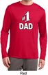 Number 1 Dad Mens Dry Wicking Long Sleeve Shirt