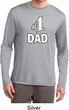 Number 1 Dad Mens Dry Wicking Long Sleeve Shirt