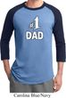 Number 1 Dad Mens Raglan Shirt