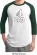 Number 1 Dad Mens Raglan Shirt