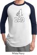 Number 1 Dad Mens Raglan Shirt