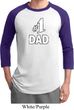 Number 1 Dad Mens Raglan Shirt