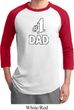 Number 1 Dad Mens Raglan Shirt