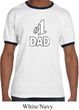 Number 1 Dad Mens Ringer Shirt