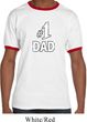 Number 1 Dad Mens Ringer Shirt