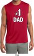 Number 1 Dad Mens Sleeveless Moisture Wicking Shirt