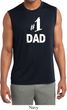 Number 1 Dad Mens Sleeveless Moisture Wicking Shirt
