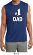 Number 1 Dad Mens Sleeveless Moisture Wicking Shirt
