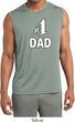 Number 1 Dad Mens Sleeveless Moisture Wicking Shirt