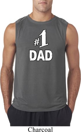 Number 1 Dad Mens Sleeveless Shirt