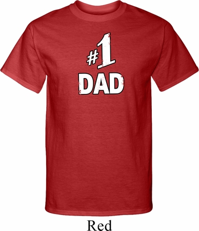 Number 1 Dad Mens Tall Shirt