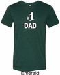 Number 1 Dad Mens Tri Blend Crewneck Shirt