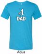 Number 1 Dad Mens Tri Blend Crewneck Shirt