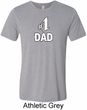 Number 1 Dad Mens Tri Blend Crewneck Shirt