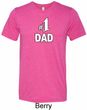 Number 1 Dad Mens Tri Blend Crewneck Shirt