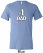 Number 1 Dad Mens Tri Blend Crewneck Shirt