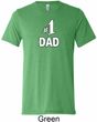 Number 1 Dad Mens Tri Blend Crewneck Shirt