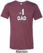 Number 1 Dad Mens Tri Blend Crewneck Shirt