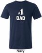 Number 1 Dad Mens Tri Blend Crewneck Shirt