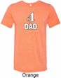 Number 1 Dad Mens Tri Blend Crewneck Shirt