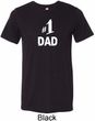 Number 1 Dad Mens Tri Blend Crewneck Shirt