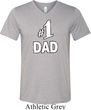 Number 1 Dad Mens Tri Blend V-neck Shirt