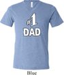 Number 1 Dad Mens Tri Blend V-neck Shirt