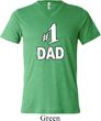 Number 1 Dad Mens Tri Blend V-neck Shirt