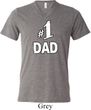 Number 1 Dad Mens Tri Blend V-neck Shirt