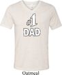 Number 1 Dad Mens Tri Blend V-neck Shirt