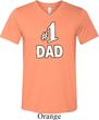 Number 1 Dad Mens Tri Blend V-neck Shirt