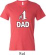 Number 1 Dad Mens Tri Blend V-neck Shirt