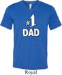 Number 1 Dad Mens Tri Blend V-neck Shirt