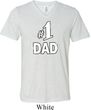 Number 1 Dad Mens Tri Blend V-neck Shirt
