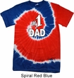 Number 1 Dad Patriotic Tie Dye Shirt
