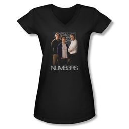 Numbers Shirt Juniors V Neck Cast Black T-Shirt Numbers Shirt Juniors V Neck Cast Black T-Shirt