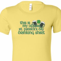 Official Drinking Shirt Ladies St Patricks Day Shirts