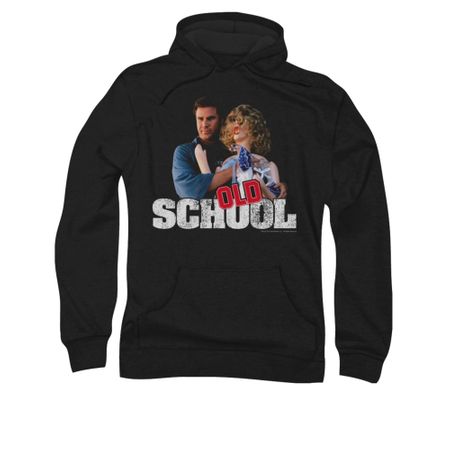 Old School Hoodie Sweatshirt Frank And Friend Black Adult Hoody Sweat Shirt