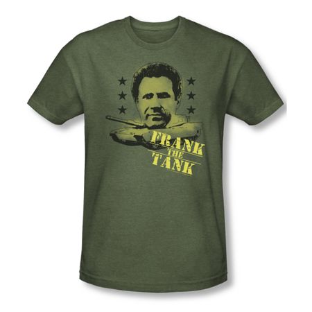 Old School Shirt Frank The Tank Adult Heather Green Tee T-Shirt