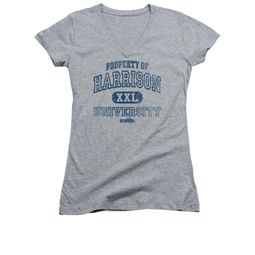 Old School Shirt Juniors V Neck Property Of Harrison Athletic HeatherTee T-Shirt Old School Shirt Juniors V Neck Property Of Harrison Athletic HeatherTee T-Shirt