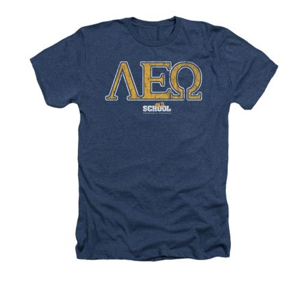 Old School Shirt Leo Adult Heather Navy Tee T-Shirt