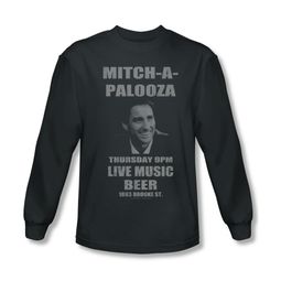Old School Shirt Mitchapalooza 2 Long Sleeve Charcoal Tee T-Shirt Old School Shirt Mitchapalooza 2 Long Sleeve Charcoal Tee T-Shirt