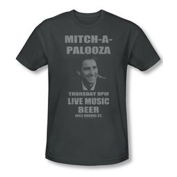 Old School Shirt Slim Fit V Neck Mitchapalooza 2 Charcoal Tee T-Shirt Old School Shirt Slim Fit V Neck Mitchapalooza 2 Charcoal Tee T-Shirt