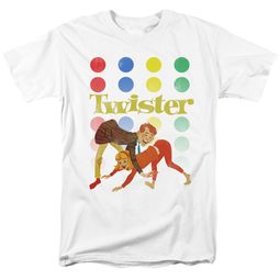 Old School Twister Game Adult T-shirt - White