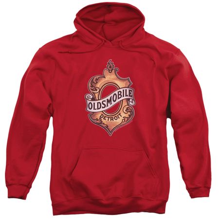 Oldsmobile Hoodie Detroit Emblem Red Sweatshirt Hoody