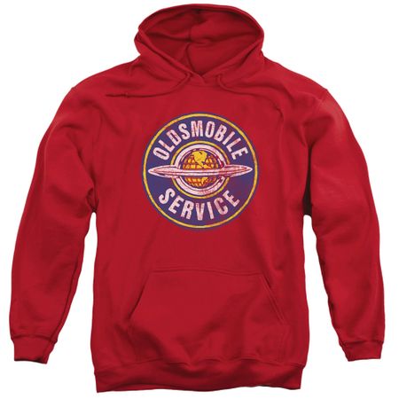 Oldsmobile Hoodie Vintage Service Red Sweatshirt Hoody