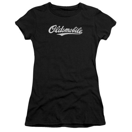 Oldsmobile Juniors Shirt Cursive Logo Black T-Shirt