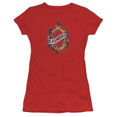 Oldsmobile Juniors Shirt Detroit Emblem Red T-Shirt